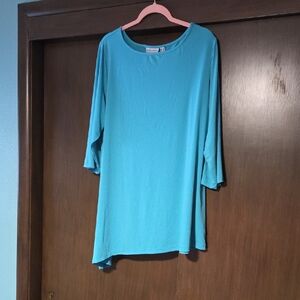 Susan Graver Turquoise Tunic Top